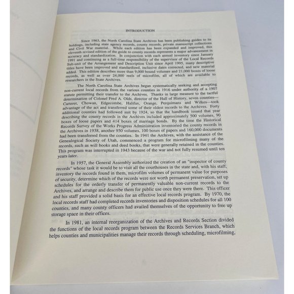 1997 Guide to Research Materials in the North Carolina State Archives Book - Picture 5 of 6
